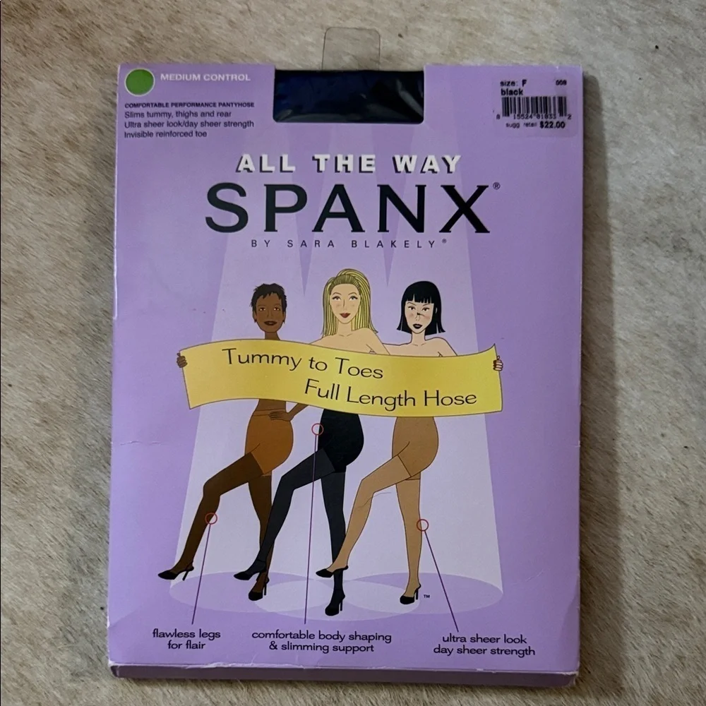 SPANX Medium Control Full Length black Hose size F